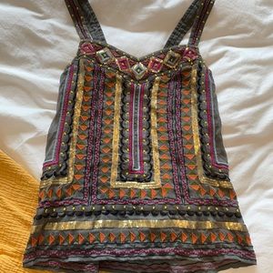 Meadow Rue Embroidered Sequin Tank